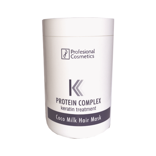 PROTEIN COMPLEX COCO HAIR MASK 1000ml regeneracyjna maska do włosów z keratyny i jedwabiu z zapachem kokosu i wanilii