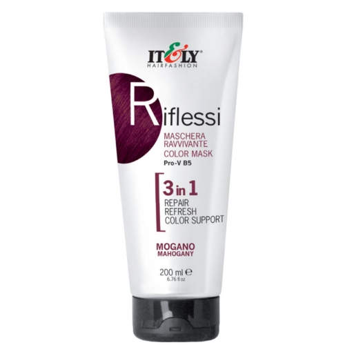 RIFLESSI 3 w 1 200ml mahoniowa maska regeneracyjna do odnawiania koloru włosów